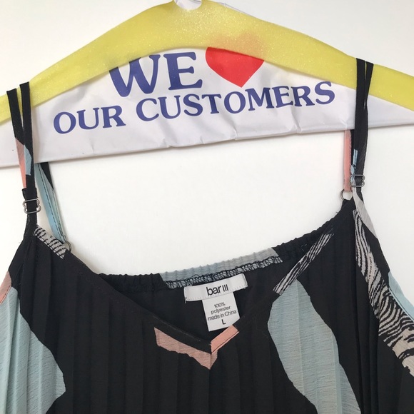 💠 accordion pleated dress formal sleeveless wedding guest asymmetrical Bar III - Picture 4 of 5